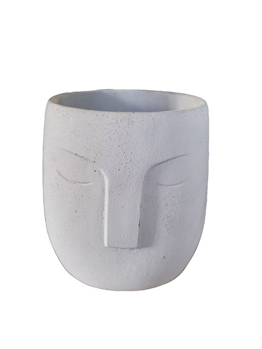 Macetero Rostro Gris