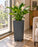 Macetero de madera Lonco 5 con autorriego Hidrocapture, color gris, con planta – Artecultivos