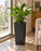 Macetero de madera Lonco 5 con autorriego Hidrocapture, color negro, con planta – Artecultivos