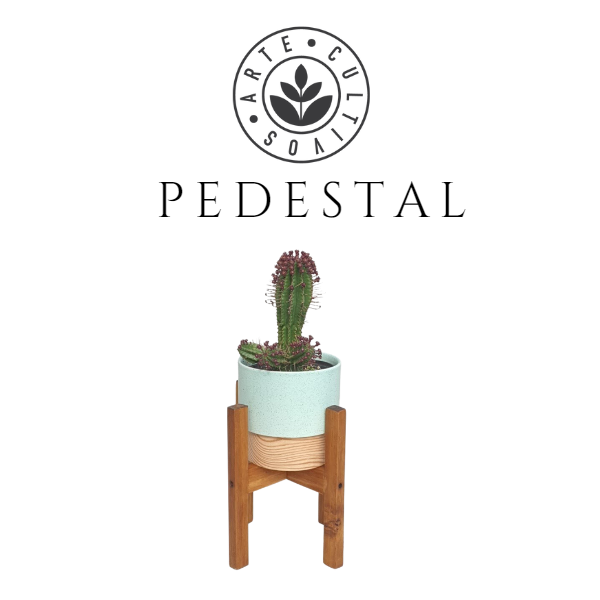 Pedestal de madera para maceteros – Artecultivos